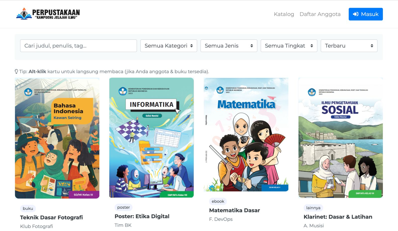 Perpustakaan Digital - "Tanean Smakensa" SMKN 1 BONDOWOSO